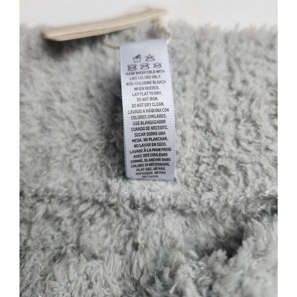 Skims Women's L/XL grey fuzzy plush sleep lounge shorts, comfy soft stretchy - Picture 5 of 8